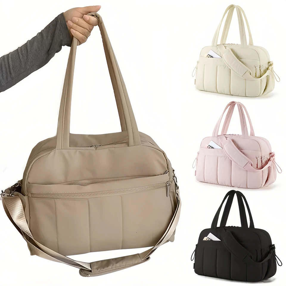 Expandable Travel Duffel Bag Stylish oversized shoe compartment portable gym bag that folds lightweight duffletan 251023