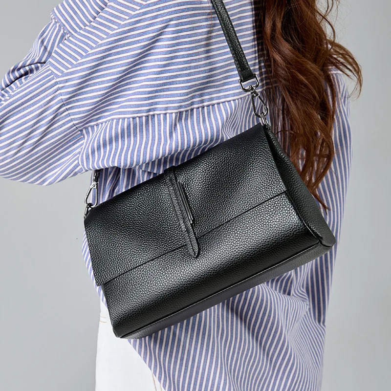 Cowhide Womens Bag Genuine Leather y ner Women Shoulder Bags Large Capacity Crossbody Trend Female Handbags 251014