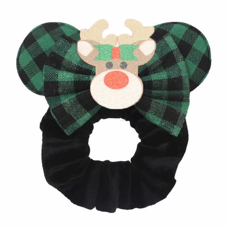 Disney Merry Christmas Ponytail Holders with Glittery Tails by Mickey Mouse - Stylish Child Hair Decor designer