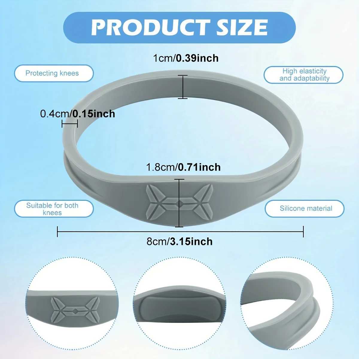 2PCS high elasticity compression knee pad patella strap suitable for sports knee pads with shock absorption and stabilityW251024