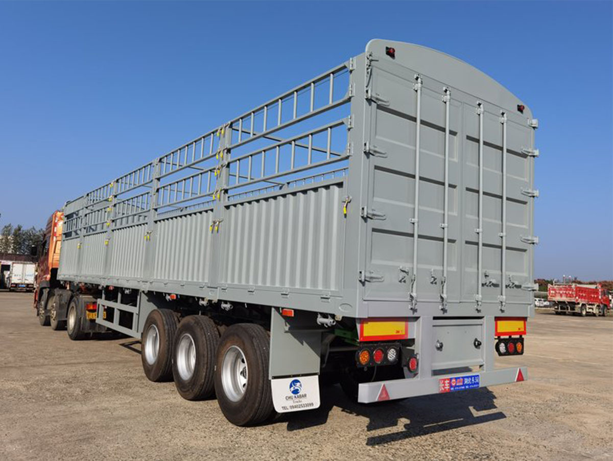 Cage transport semi-trailer. Factory direct sales, supporting customization. Suitable for transportation of coal, agricultural and sideline products, 