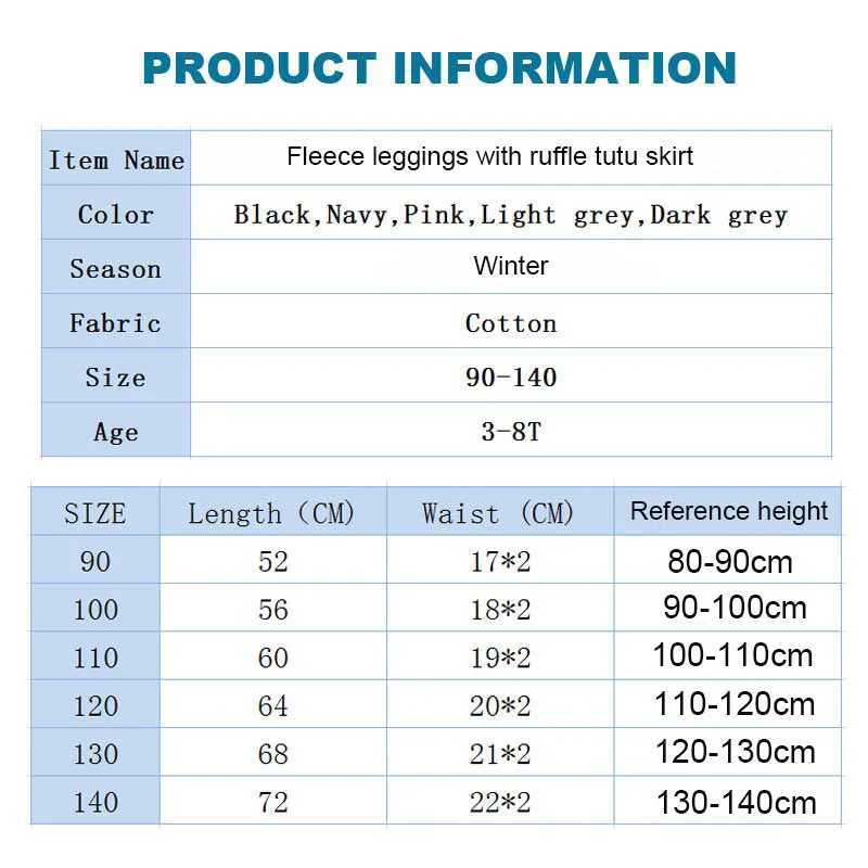 Winter Fleece lined Leggings For Baby Girls Children Legging With Skirt Thick Child Girls Pants Kids Girl Toddler Warm TrousersT251024