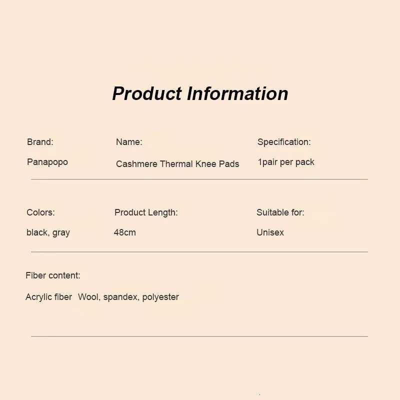 Thickened Cashmere Knee Pads Unisex Winter Joint Protection ColdProof Leg Pad Joint Sports Seamless Knee Brace Thicken LengthenW251024