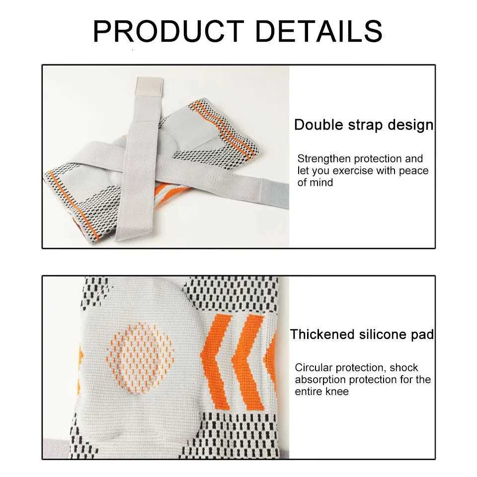 1Pcs Professional Knee Brace Compression Knee Sleeve with Patella Gel PadSide Stabilizers Knee Support Bandage for Pain ReliefW251024