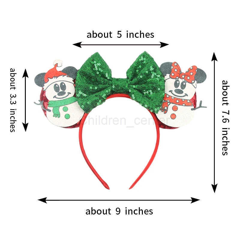 Disney ChristmasGirls' Themed Holiday Headband: Fun Sequined Gingerbread Figure and Classic Mickey Ears designer