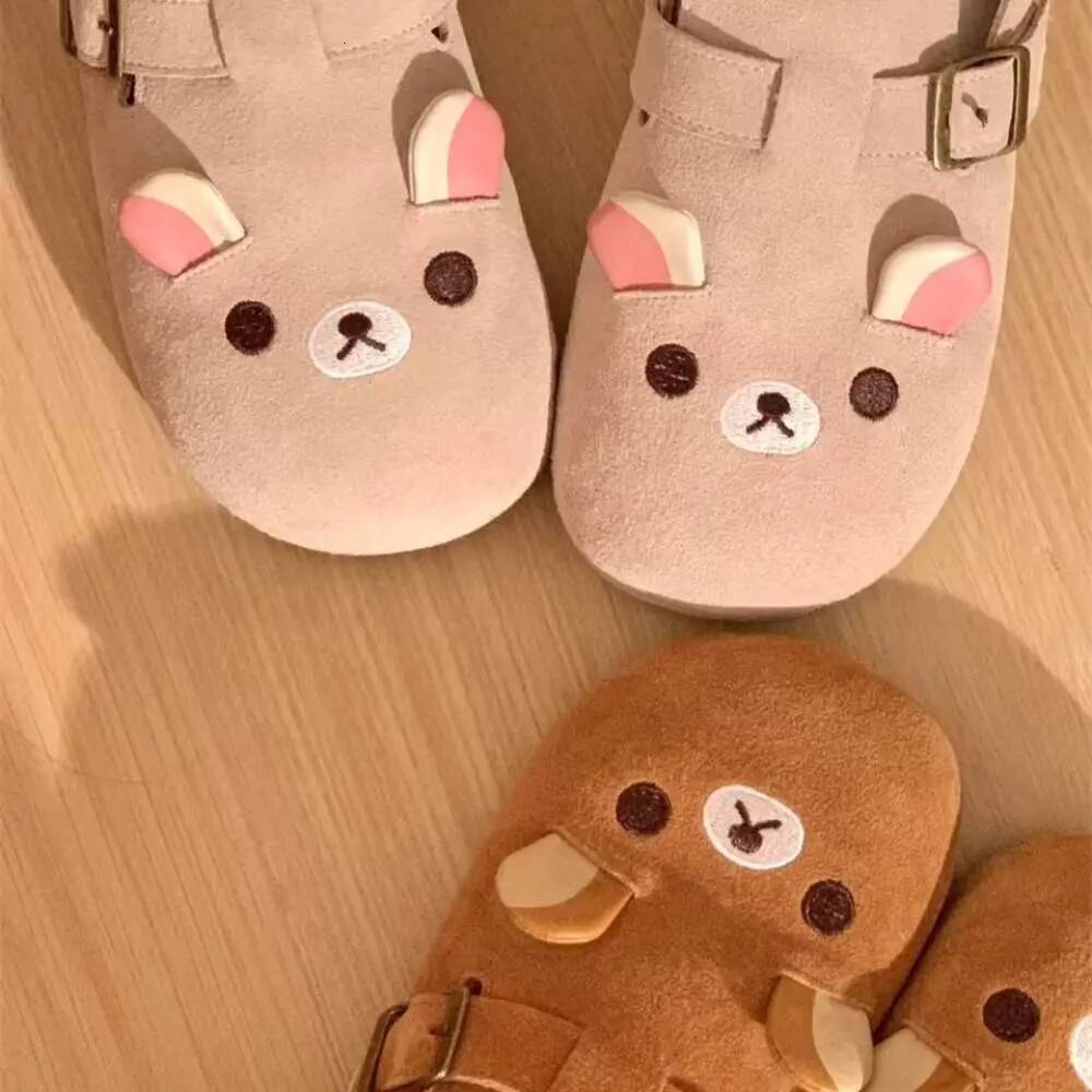 Thick Bottom Women's Shoes Height Increase Retro Anime Periphery Cartoon Cute Rilakkuma Slippers ddmythur