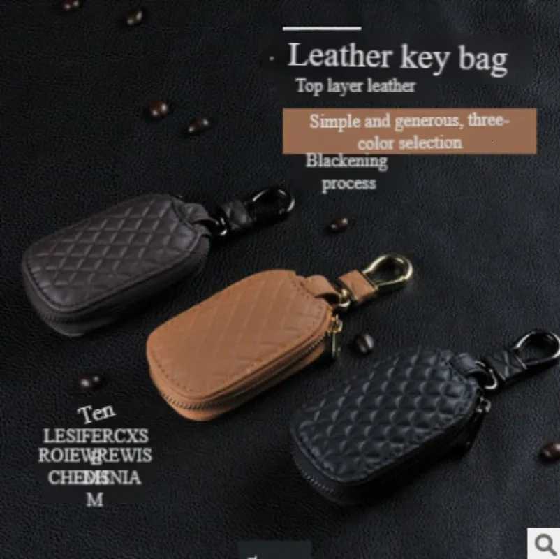 Leather Keychain Protective Case Wallet Key Storage Protective Case Large Capacity Multifunctional Key Bag Z251023