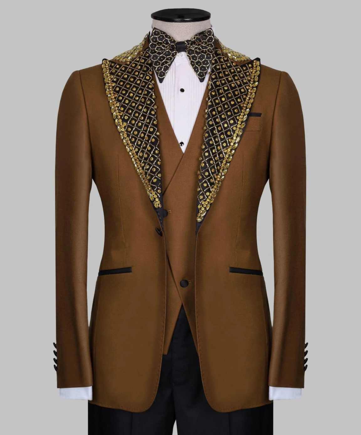 Luxury Wedding Groom Tuxedo 3 Pieces Blazer Pants Vest Crystal Beading Men Fashion Banquet Formal Occasion Suit Custom Made