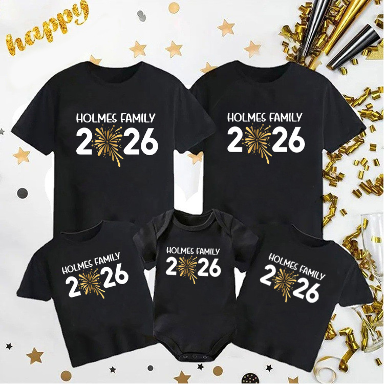 Christmas Family-Themed Tee Shirts Personalized Prints Available for All Ages