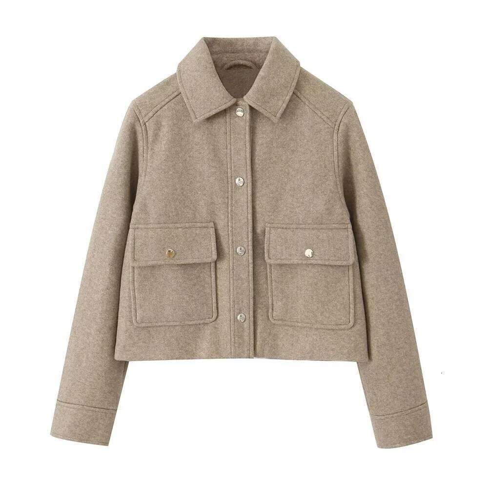 UNIZERA Autumn New Women S Casual Polo Collar Long Sleeve Texture Fashion Versatile Jacket Coat