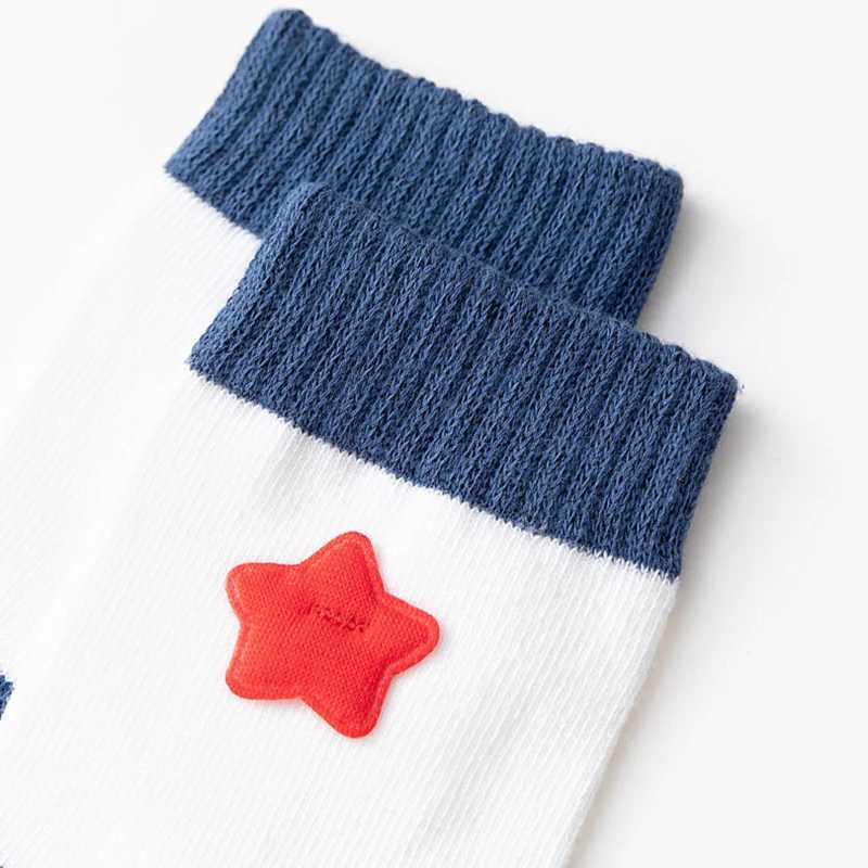 5Parislot Kids Socks Autumn Winter Cotton Baby Socks Red Star Cool Children Socks Fashion Striped Boys Socks J251024