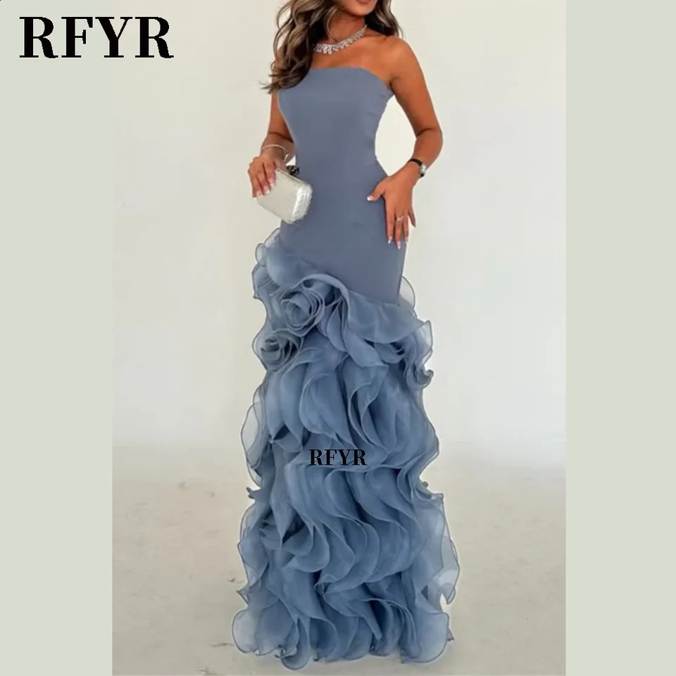 RFYR Asymmetrical Prom Gown Tiered Layers Party Dress for Women Mermaid Evening Dresses Formal Occasion Dresses Customized 251023