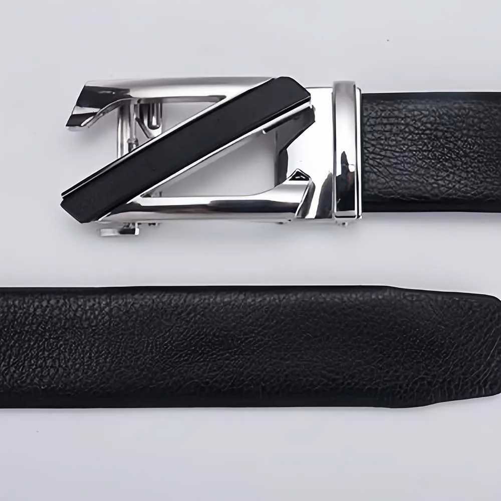 Fashion Retro Mens Letters Automatic Buckle Belt Simple Suit Casual Belt Suitable For Mens Various Formal Occasions W251024