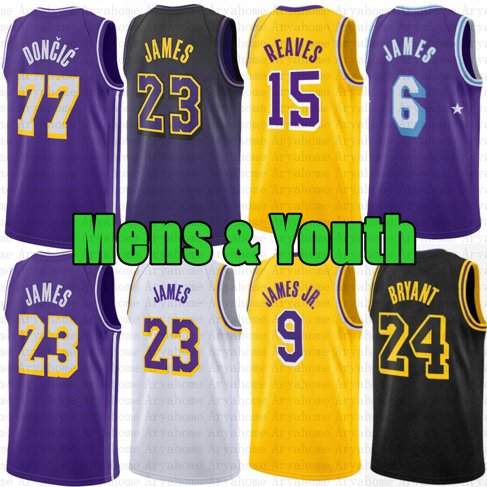 77 DONCIC Bronny James Jr. Basketball Jersey Luka Luca LeBron Austin Reaves LeBrom Rui Hachimura Vincent Jarred Vanderbilt Deandre Ayton Jaxson Hayes Dalton Knecht