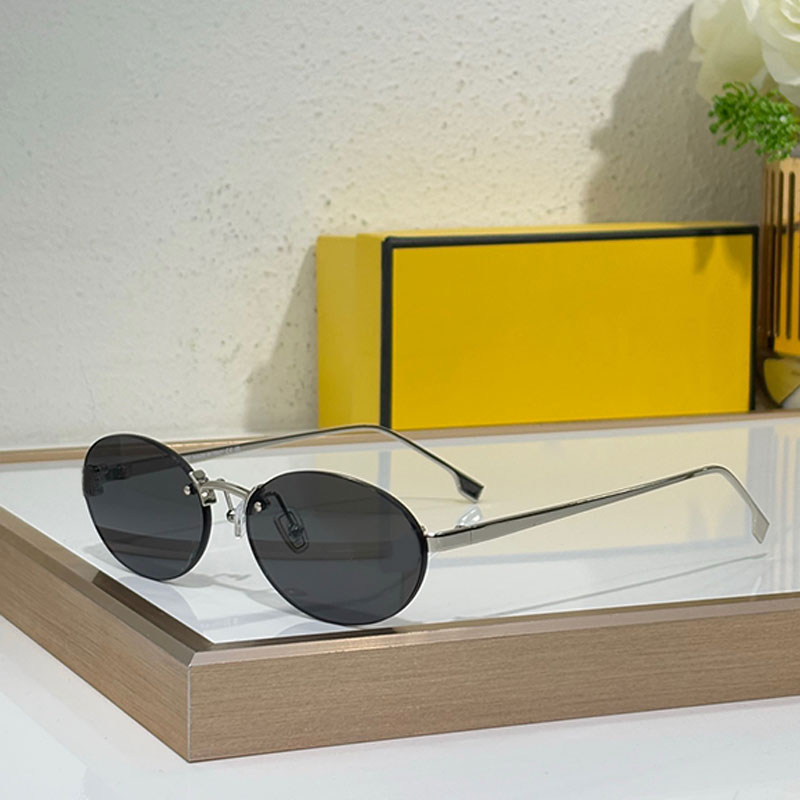 Women sunglasses designer small frame glasses UV400 glasses 25SS new gold frameless metal sunglasses outdoor Men women sunglasses Top quality