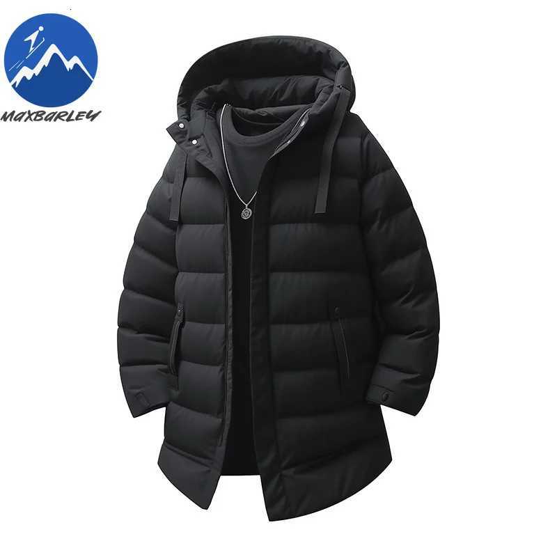 Maxbarley 2025 Winter Warm Parka Long Men Urban Allmatch Thick Cotton Padded Jacket Casual Camping Ski Windproof Hooded Coat Z251024