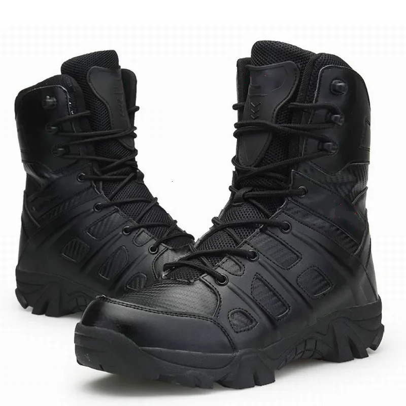 Men Tactical Boots Winter Leather Waterproof Desert Combat Work Shoes Mens Ankle Boot Man Plus Size 251021