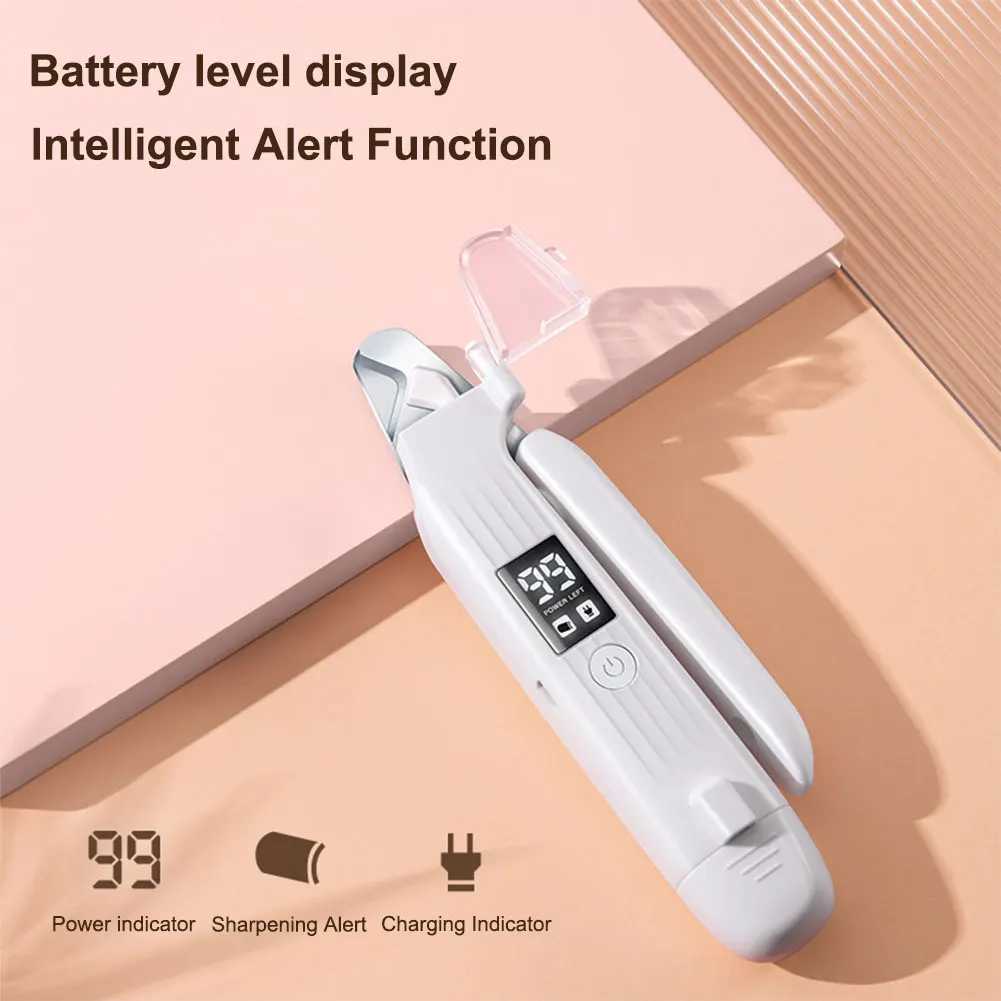 2 in 1 Electric Pet Nail Trimmer Quiet and Low Vibration Pet Toenail Clippers with LED Lights for Small Medium Large DogsCats Z20251024