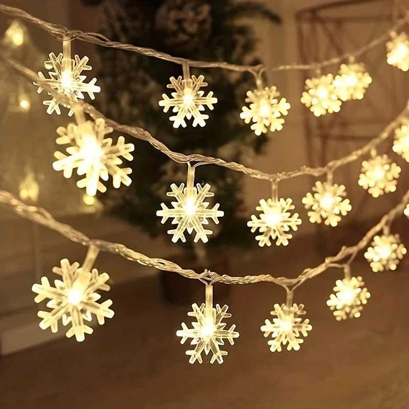 3m LED Snowflake Curtain Lights Romantic Christmas Curtain String Lights Fairy String Lights For Home Bedroom Indoor Decor C251024