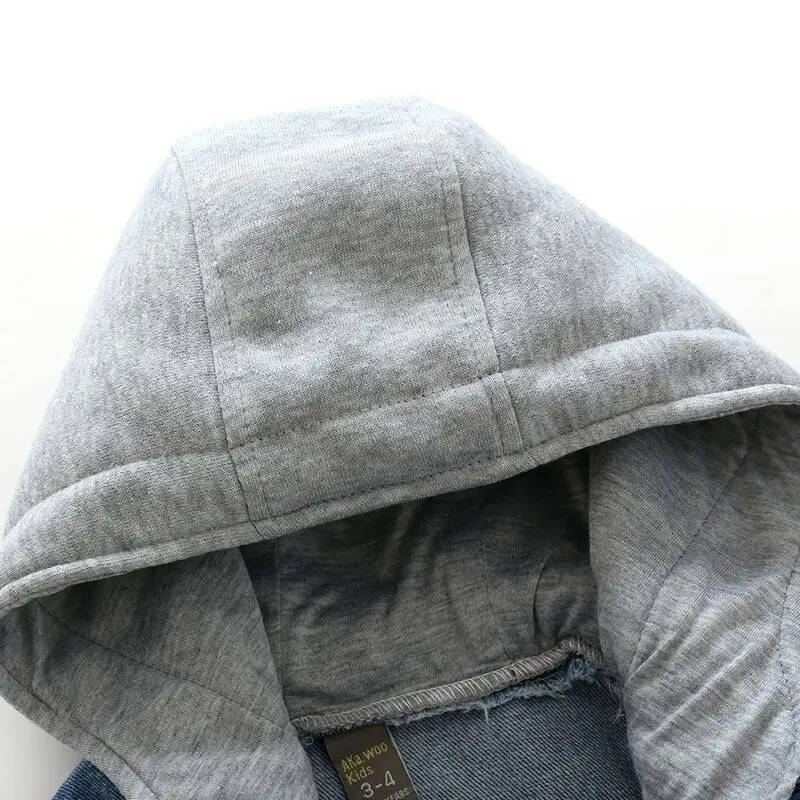 Winter 2-7Yrs Boys Denim Coat Cotton Casual Children Hooded Jeans Outerwear Coats Toddler Girls Clothing Jacket ddmyshoesvip