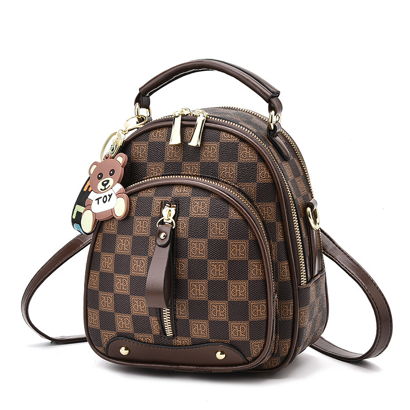 Luxury Brand Designer Bag 2025 New Super Hot Backpack Soft Leather Printed Contrast Color Women's Bag Simple Versatile Double Shoulder Bag For Wo