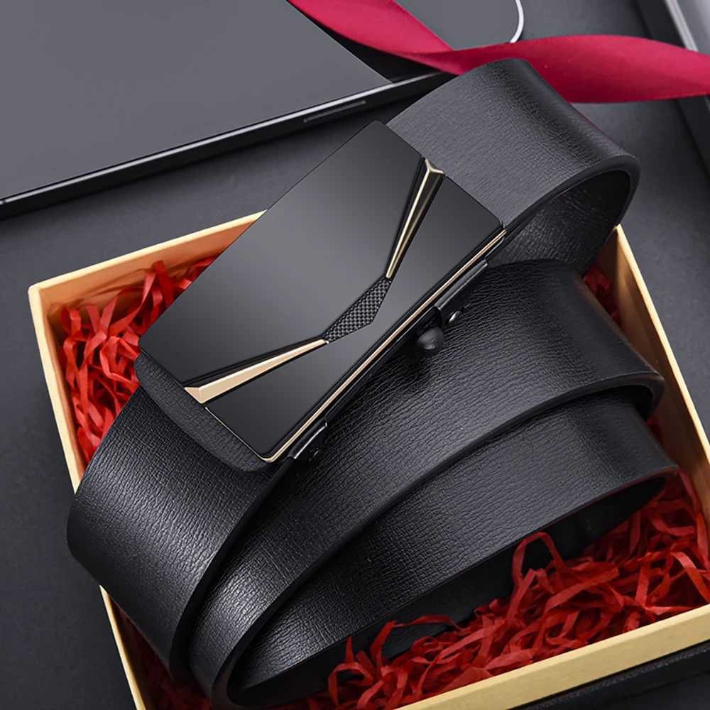 Highquality Alloy Automatic Buckle Mens Belt New Style Design Mens Business Belt Fashion Father Boyfriend Gifts W251024
