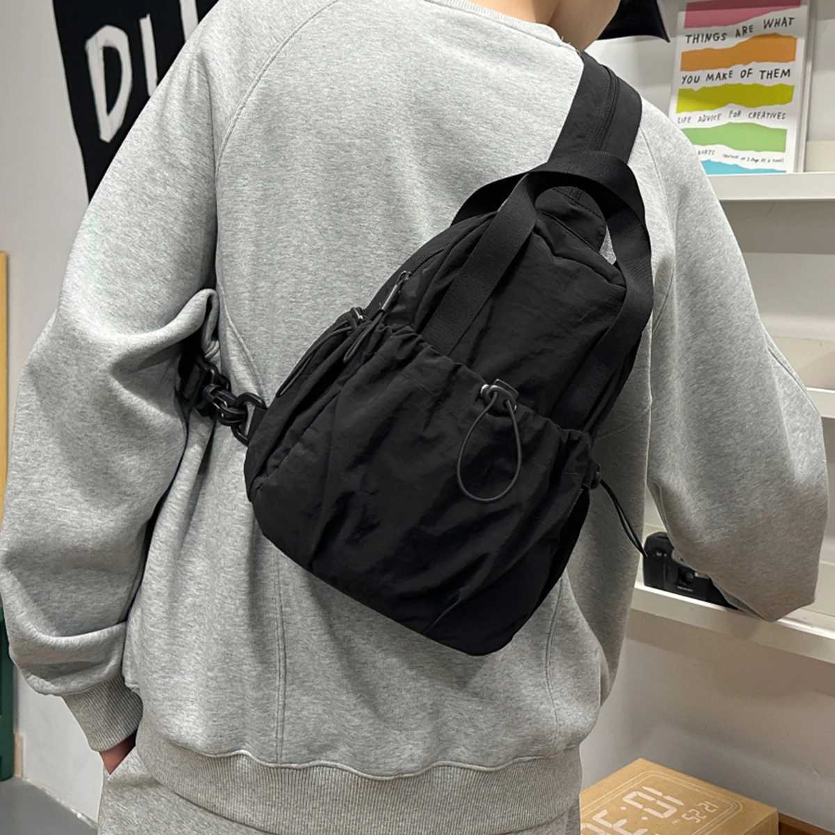 New Womens Multifunctional Backpack Casual Solid Color School Bag Girls Fashionable Shoulder Bag Travel Chest Bag Crossbod J251024