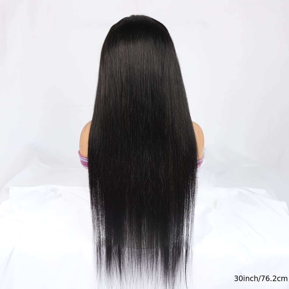 20nch-38inch Bone Straight HD 13x6 Glueless Wigs Human Hair Frontal PrePlucked for Women 200%Density, Lace Front Ready to Wear Hiensity Wig, Handtied 