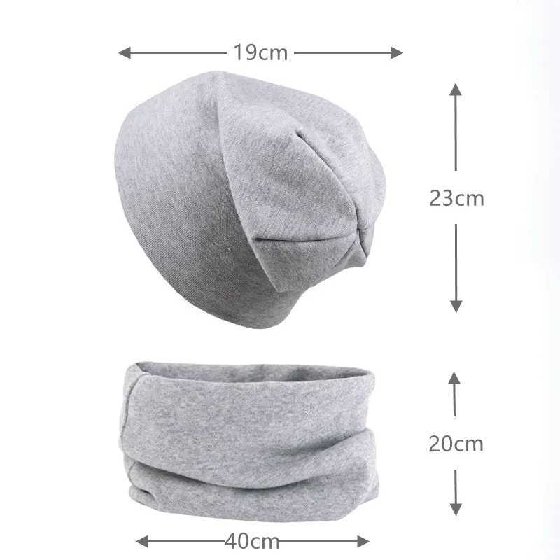 2pcs New Baby Hat Scarf Set Boys Girls Hip Hop Cap Autumn Winter Soft Elastic Beanie Hats Cotton Newborn Bonnet Warm AccessoriesL251024