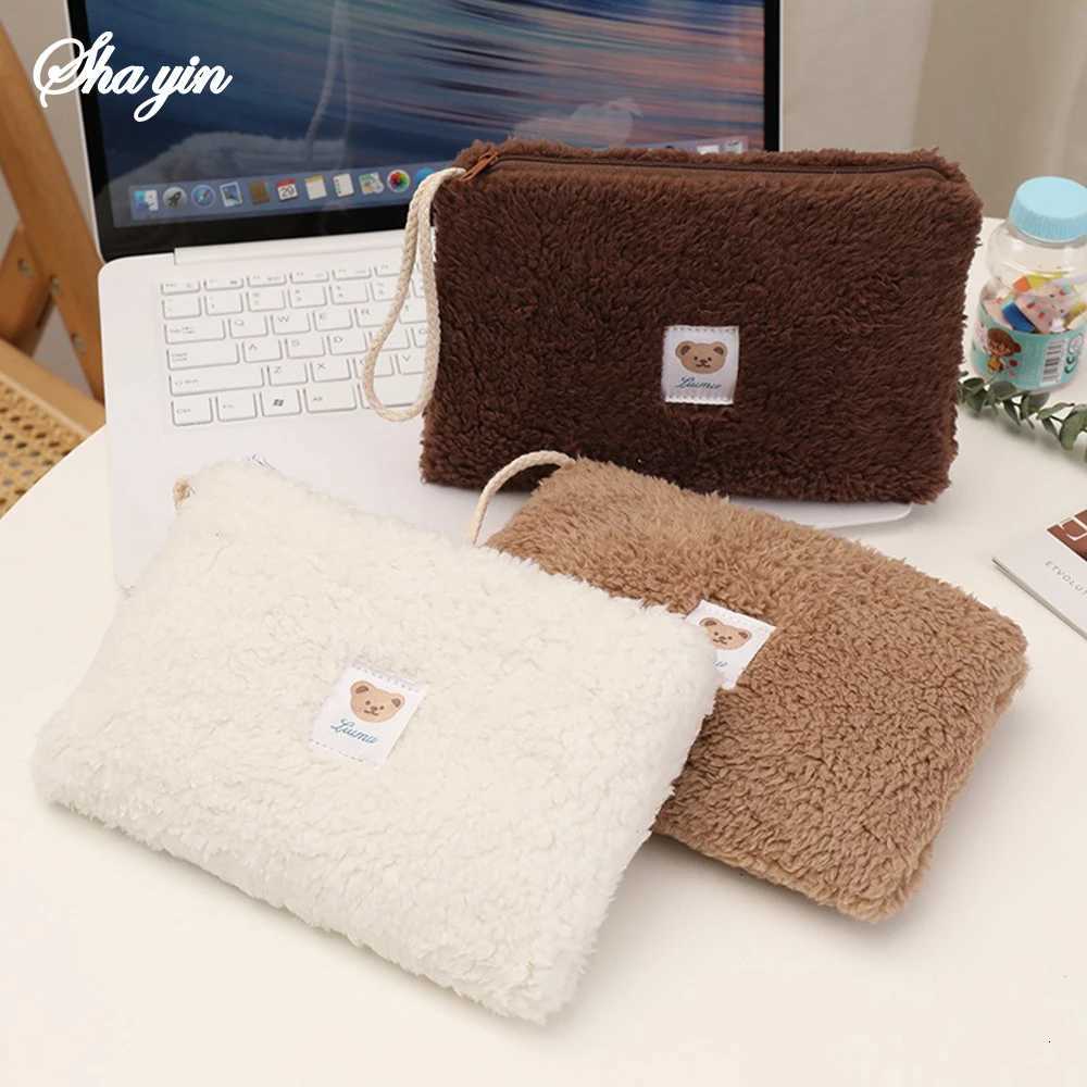 Large Capacity Cute Plush Travel Cosmetic Lipstick Storage Bag Women Makeup Kits Handbags Organizer Wallet Pencil Case Pouch BagT251024
