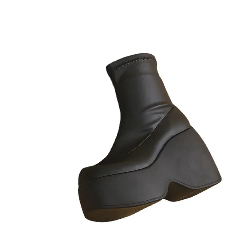 Gothic Style Sexy Elegant Chunky Platform Women Ankle Boots Big Size 43 Walking Comfy Woman Shoes Platform Shoes 251023