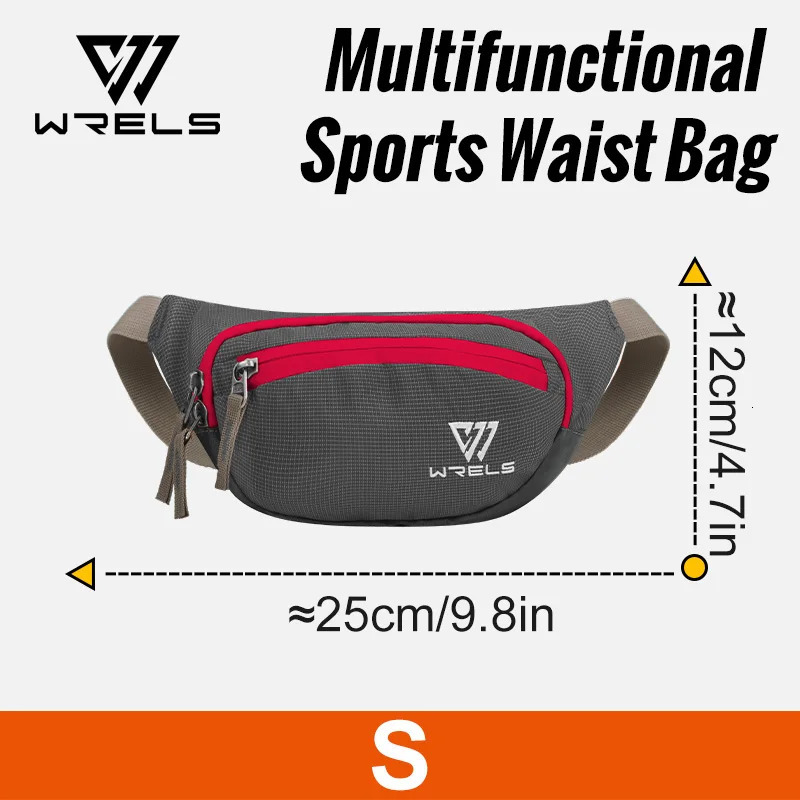 WRELS Running Waist Belt Bag Sport Multifunctional Ultralight Bounce Free Pack Waterproof Fitness Mobile Phone 251014