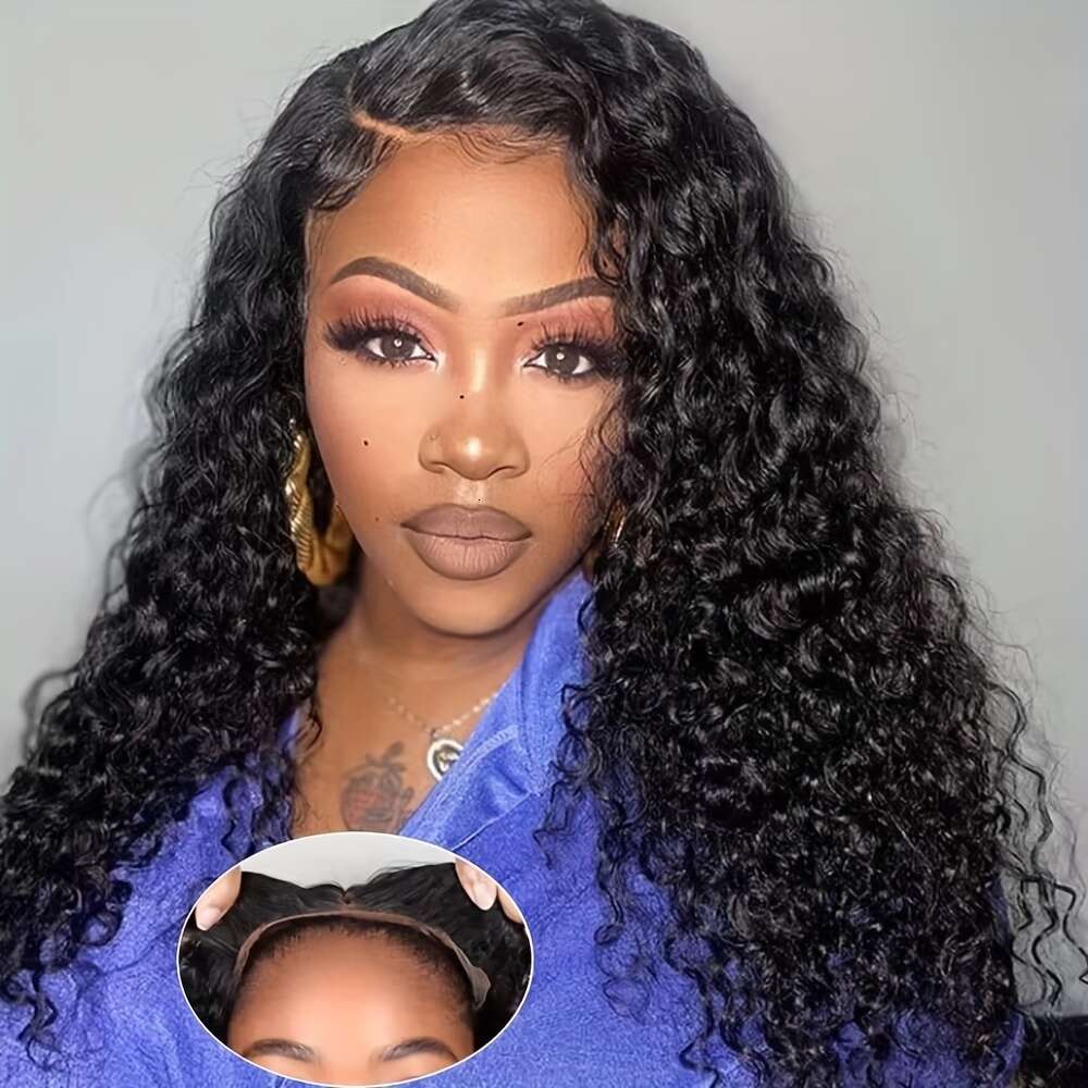 5X5 Water Wave Closure Upgraded Wig Put on And Go Human Hair Plucked Pre Cut Ready to Wear Glueless HD Lace Front Wigs for Women 235% Density