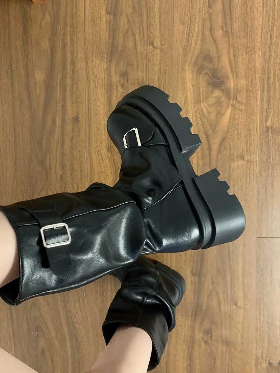 Short boots womens 2025 new spring and autumn winter retro Maillard mid boots womens W251024