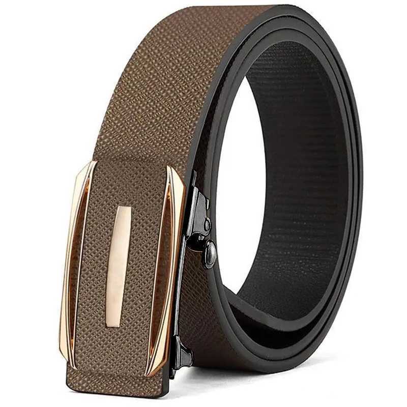 Business Mens Belt Automatic Buckle Belt PU Leather Belt High End Design Versatile Waist Belt W251024