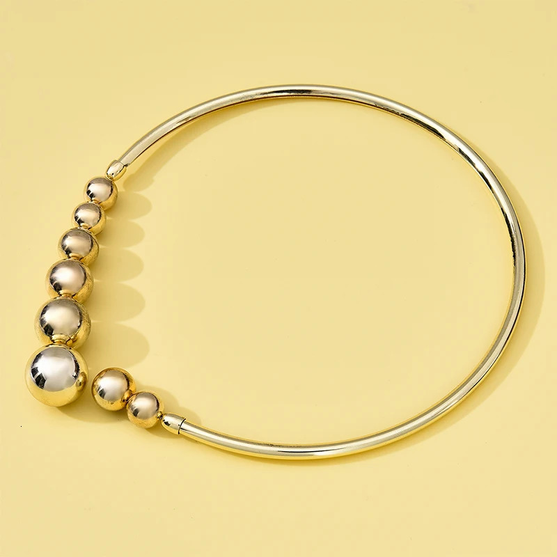 Advanced Simple Temperament Fashion Retro Round Bead Collarbone Chain Necklace For Women Korean Fashion Necklaces Jewelry Gifts 251016