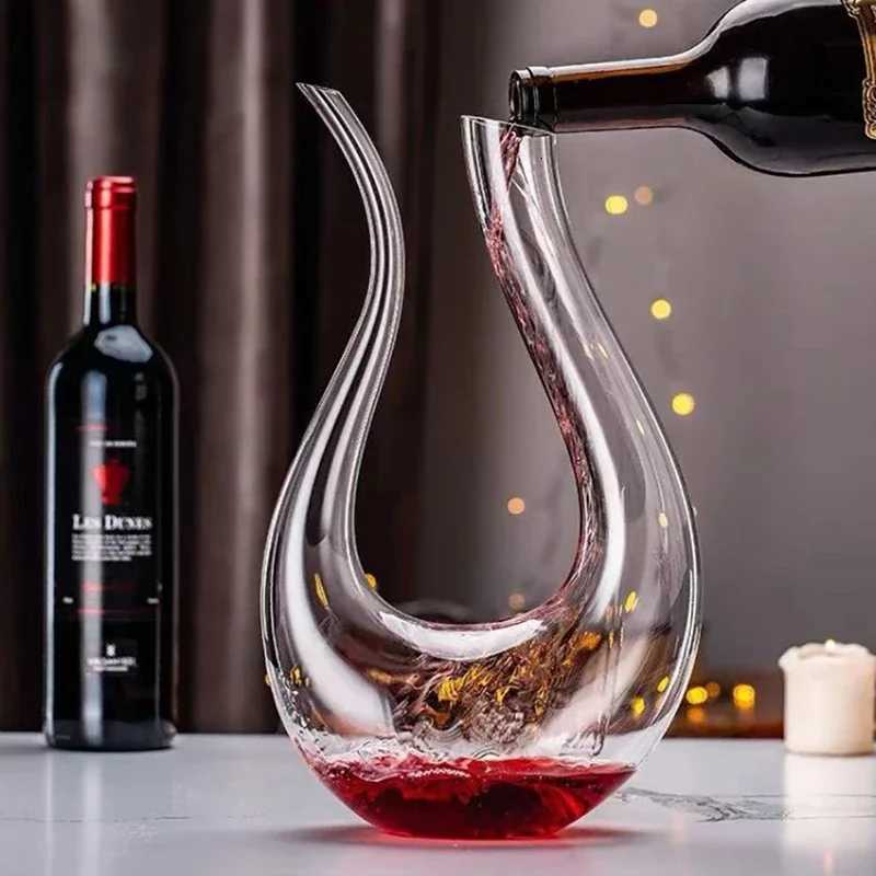 1500ML Big Decanter Handmade Crystal Red Wine Brandy Champagne es Decanter Bottle Jug Pourer Aerator For Family Bar Y251024