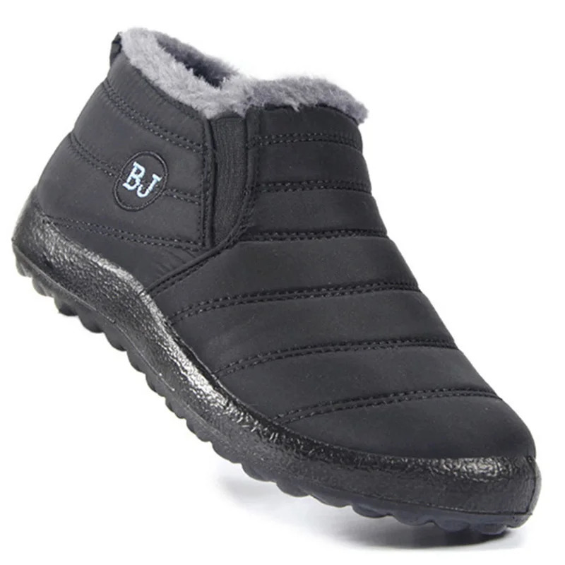 Boots Men Lightweight Winter Shoes For Man 2025 Ankle Boots Mens Slip On Casual Winter Boots With Fur Botas Para Hombre Black251020