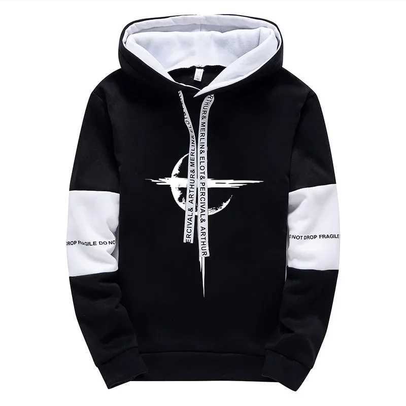 2025 New Mens Tracksuit Hooded Sweatshirts Jogger Pants Urban Casual Fashion Satan Print Sportswear Autumn Winter Trendy OutfitT251024