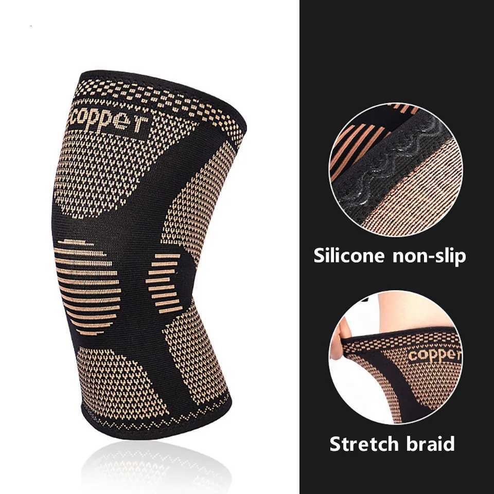 1Pcs Band Copper Nylon Knee Brace for Arthritis Pain and Support Knee Sleeve Compression for Sports Workout Arthritis ReliefW251024