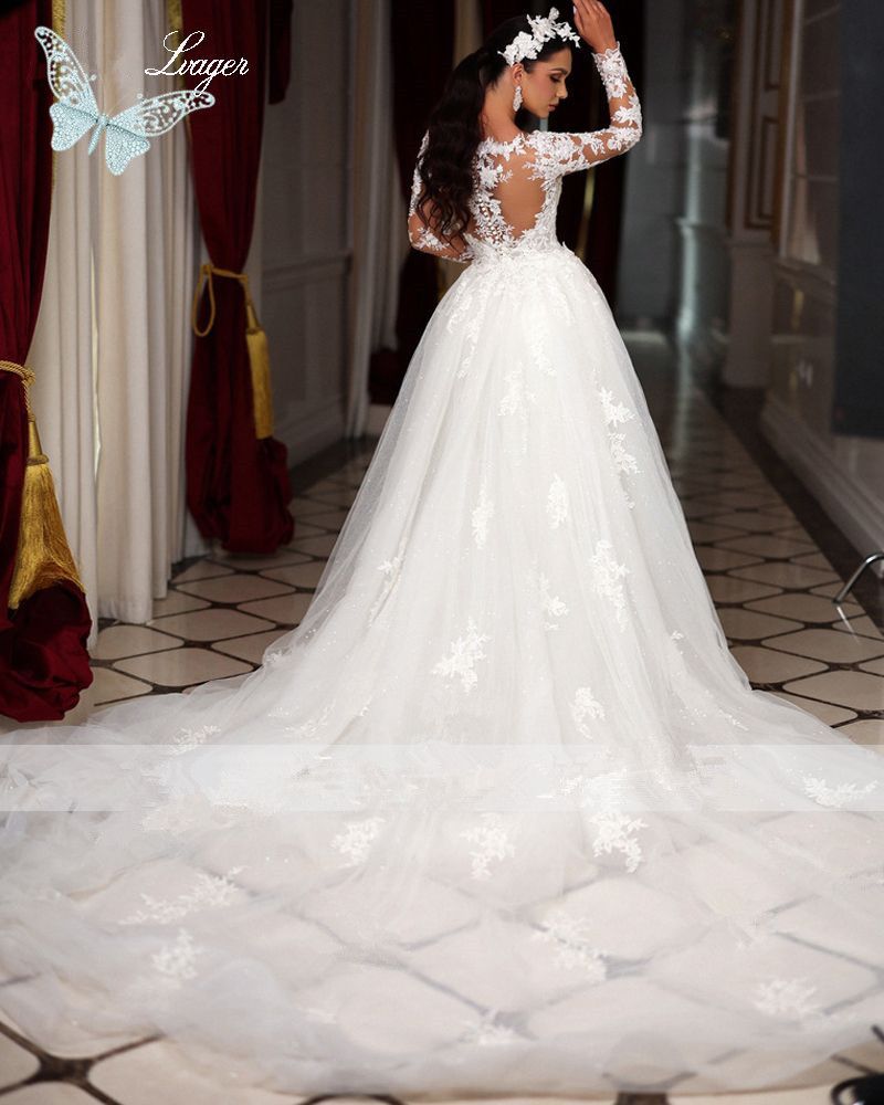 New Romantic Scoop Neck Beading Long Sleeves Mermaid Wedding Dress Gorgeous Appliques Detachable Train Trumpet Bridal Gown O24