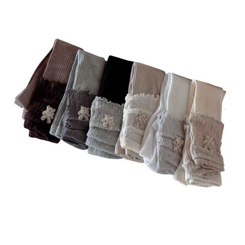 Autumn Girls Tights Pants Kids Leggings Cute Fashionable Solid Color Casual TrousersT251024