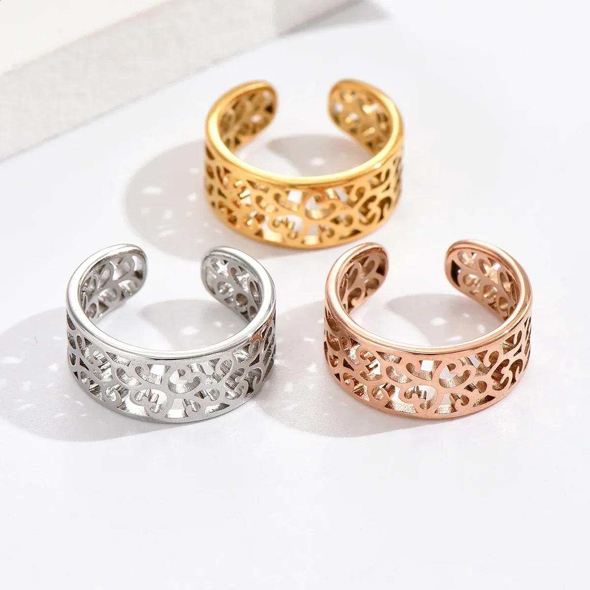 Summer Fashion Foot Leg Beach Stainless Steel Toe Rings 3pcs Hollow Head Rings for Women summer toe ring 251014