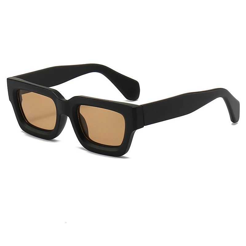 Trendy Small Thick Frame Square Sunglasses Men Women Ins Hot Brand Designer Sun Glasses Outdoor Shopping Beach UV400 HipsterT251024
