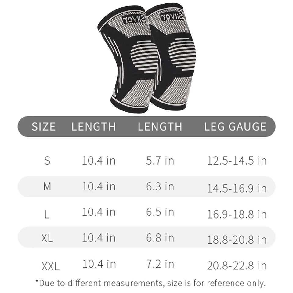Silver Ion Knee Brace Arthritis PainKnee Sleeve Knee Pain Compression Sleeve Sports Workout Knee Pain Relief Men Women UnisexW251024