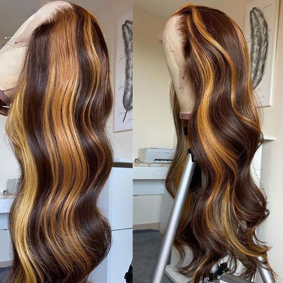 Women's Premium Brazilian Virgin Hair Curl Wig with Realistic Highlights & Soft Lush Texture