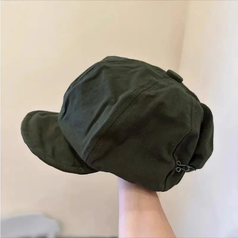Harajuku Retro Style Oversized Berets Caps for Women in Spring Summer Fashion Versatile Casual Shortbrimmed sboy Hats 251021