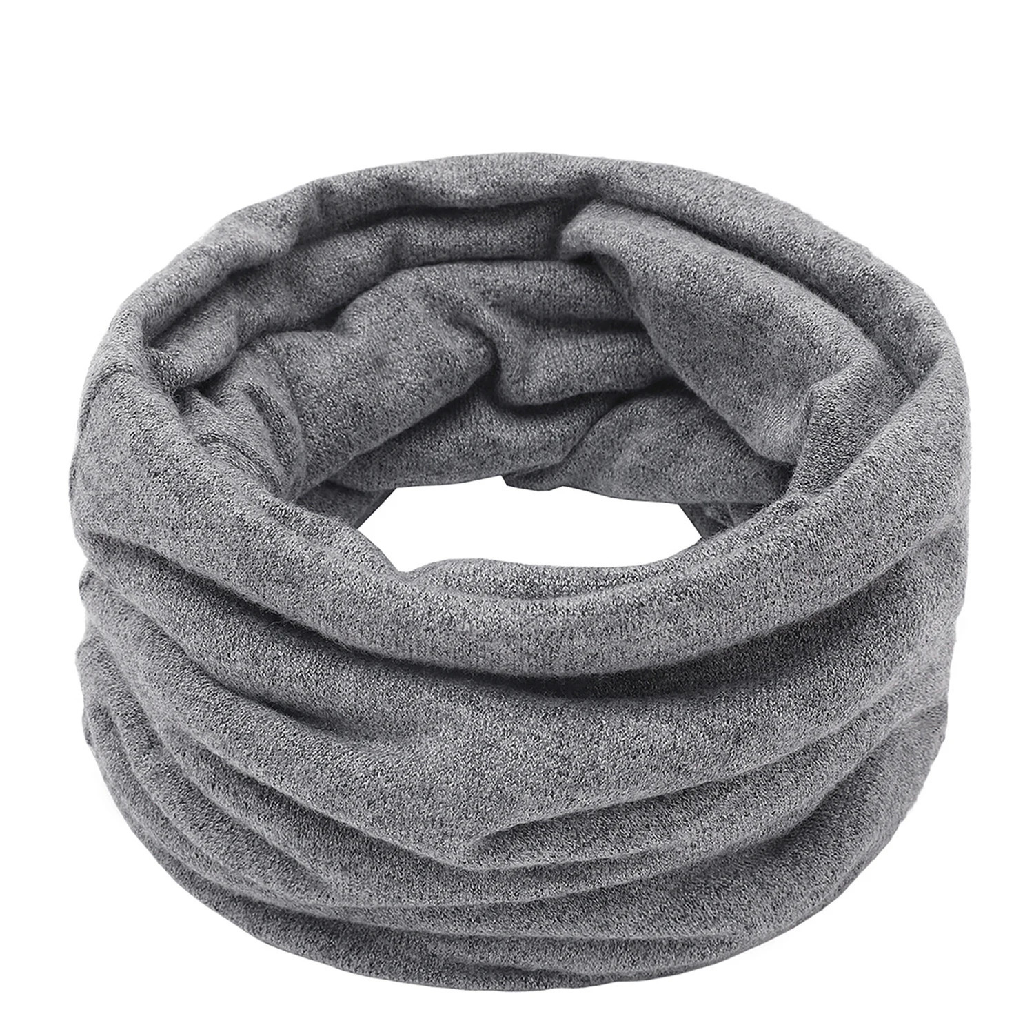 Knitted Neckerchief For Women Men Autumn Winter Solid Color Pullover Knitting Scarf Casual Outdoor Soft Warm Neck Collar Scarves 251020