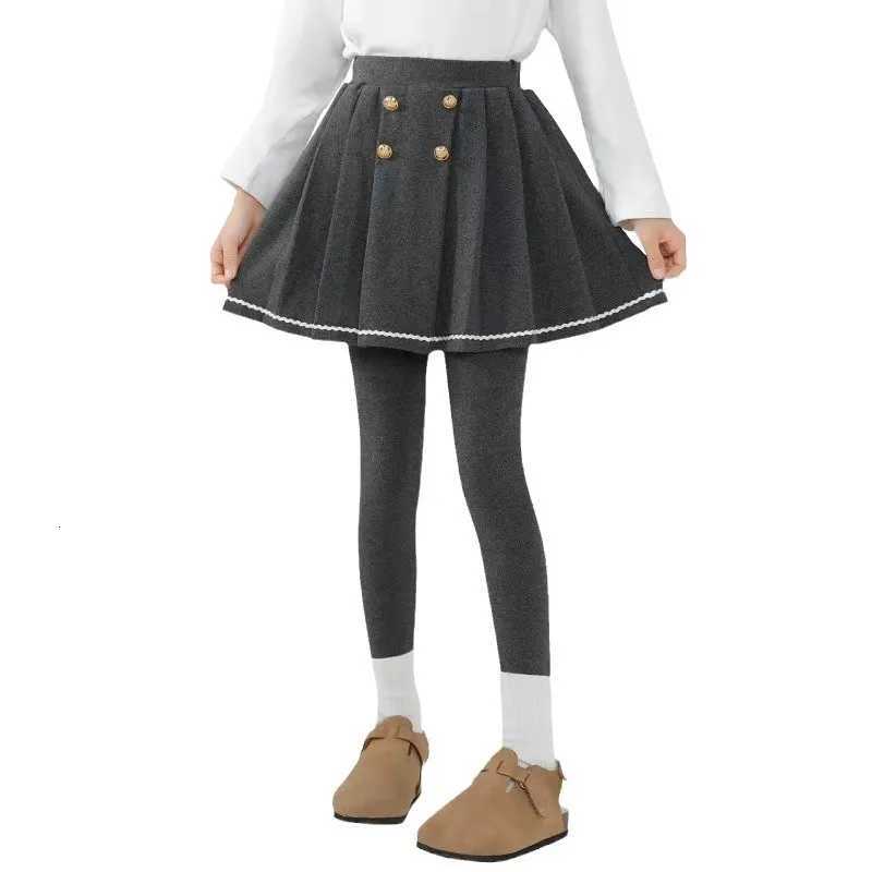 New Arrival Cotton Skinny Big Kids Girls Skirt Leggings High Elastic Solid Spring Teenage Girls Yoga Pants for 120160cmT251024