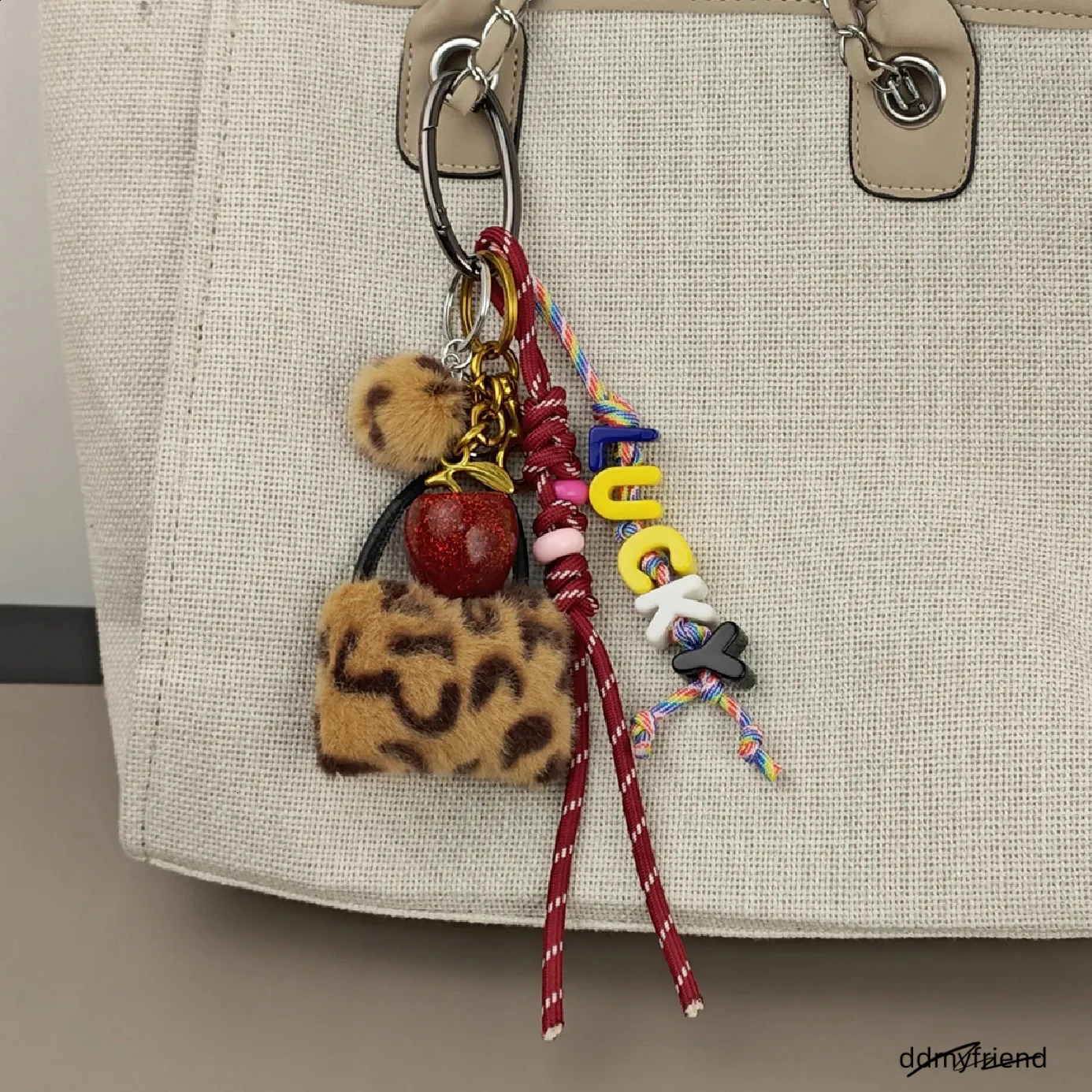 Lucky Delicious Red Cherry Fruits Charm Exquisite Key Chain For Women Men Girs Bag Purse Pendant Accessories Gift 250122 Ddmyfriend